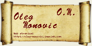 Oleg Monović vizit kartica